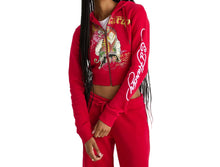 Load image into Gallery viewer, ED HARDY WOMEN TIGER MOUNTAIN ZIP HOODIE