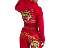 Load image into Gallery viewer, ED HARDY WOMEN TIGER MOUNTAIN ZIP HOODIE