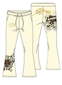 ED HARDY WOMEN LKS BOOTCUT SWEATPANT – BLUE CITY NYC