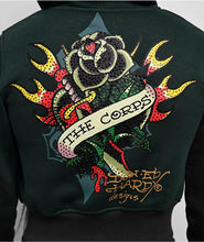 Load image into Gallery viewer, ED HARDY WOMEN SCARED HEART ZIP HOODIE