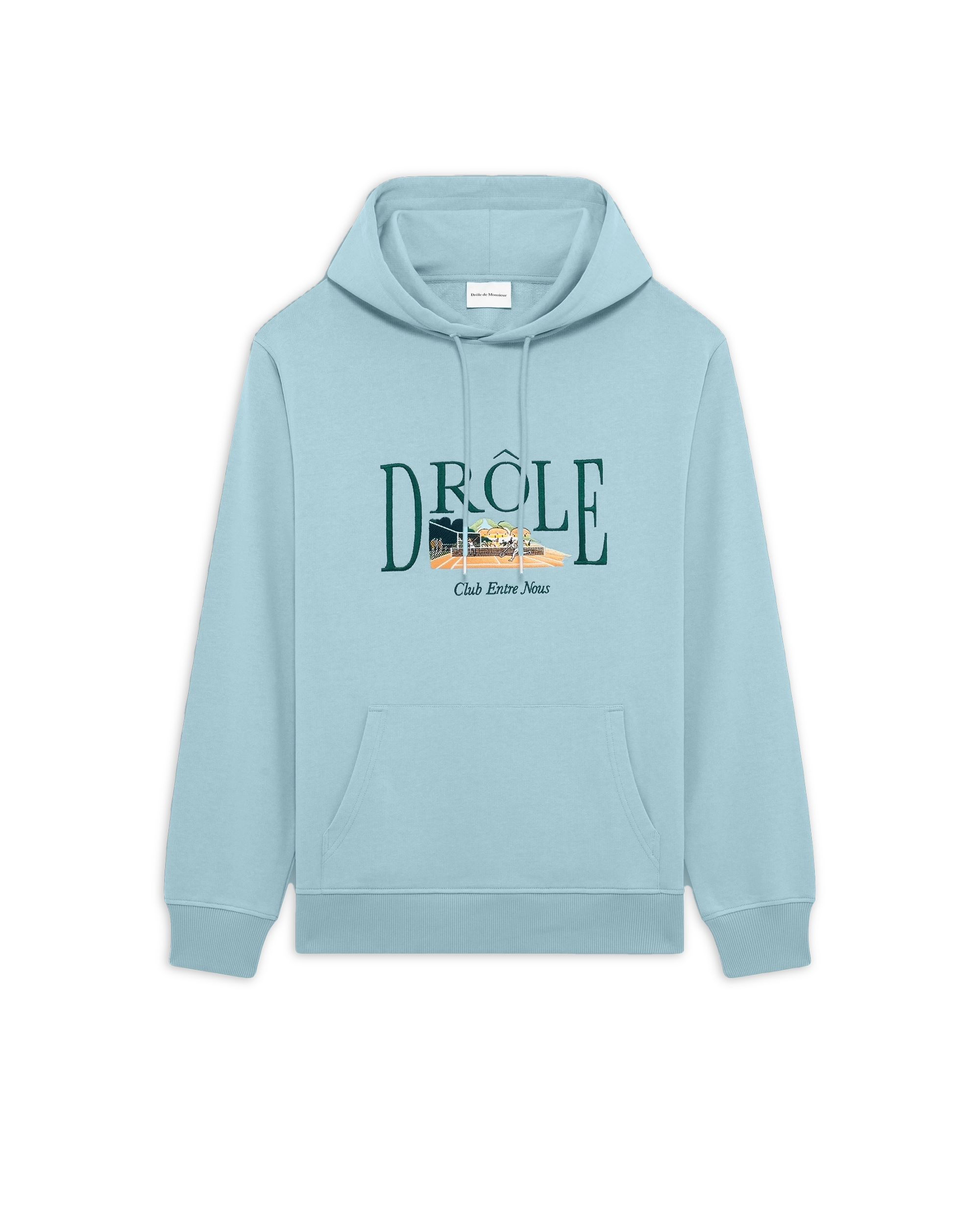 DROLE DE MONSIEUR TENNIS COURT PULLOVER HOODIE – BLUE CITY NYC