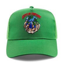 Load image into Gallery viewer, GIFTS OF FORTUNE THE WORLD IS YOURS TRUCKER HAT