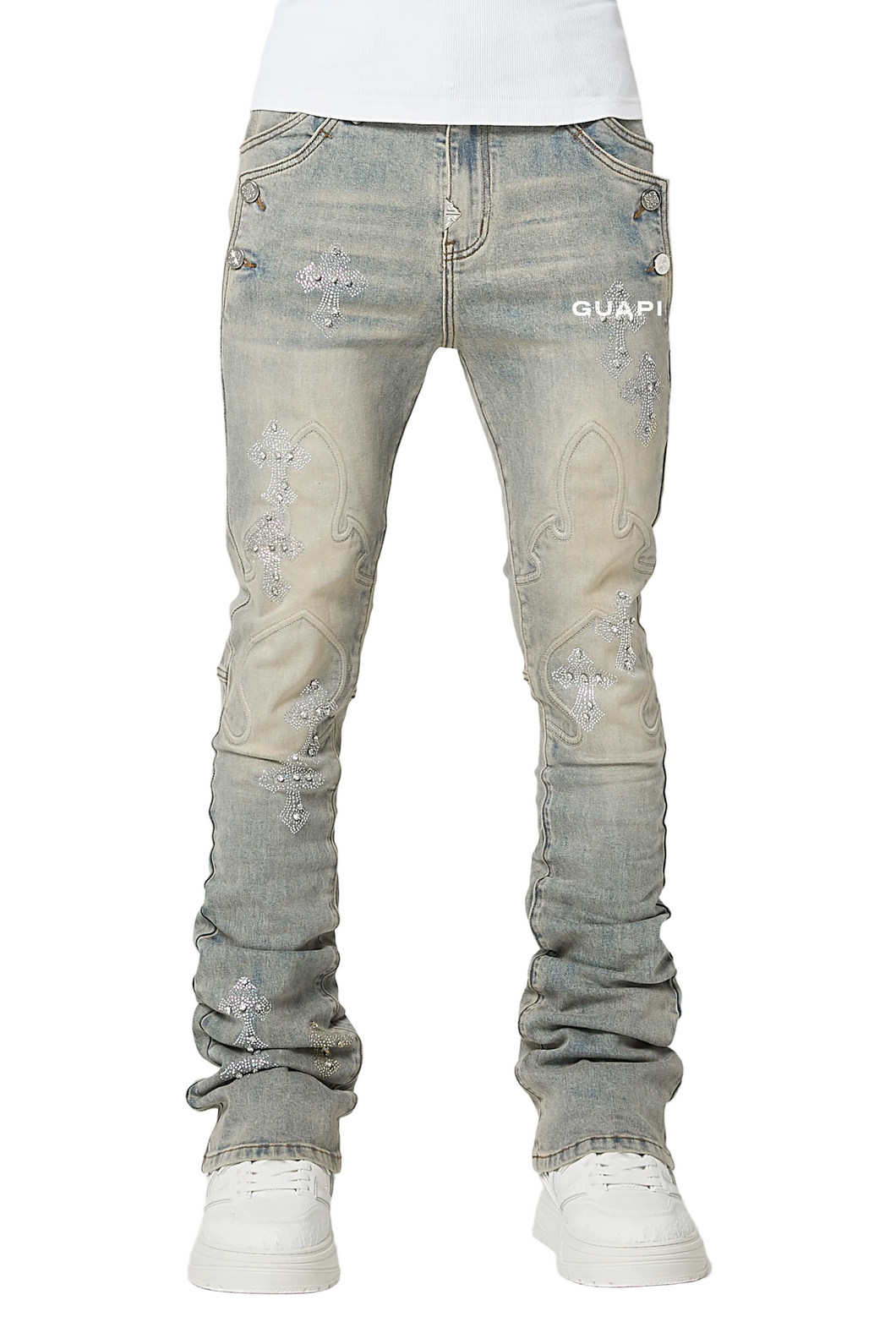 GUAPI/グアピ　Faded Cross Denim V2 フレアデニム GUAPI FADED CROSS DENIM – BLUE CITY NYC