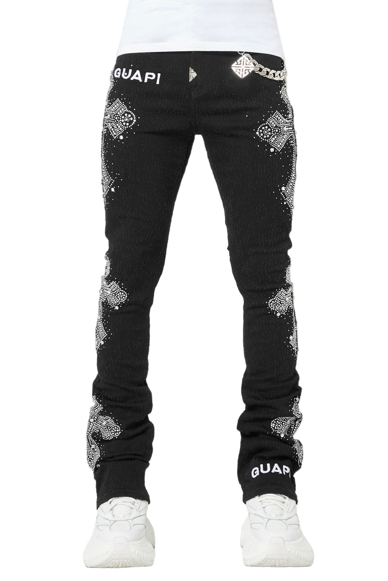 GUAPI OBSIDIAN DISTRESSED CROSS DENIM – BLUE CITY NYC