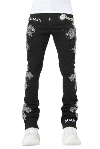 GUAPI OBSIDIAN DISTRESSRD CROSS DENIM