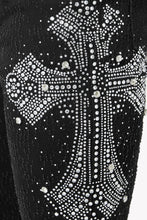 Load image into Gallery viewer, GUAPI OBSIDIAN DISTRESSRD CROSS DENIM