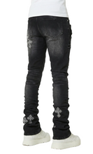 Load image into Gallery viewer, GUAPI OBSIDIAN FADED CROSS DENIM