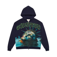 Load image into Gallery viewer, GODSPEED SUNKEN LIBERTY ZIP HOODIE