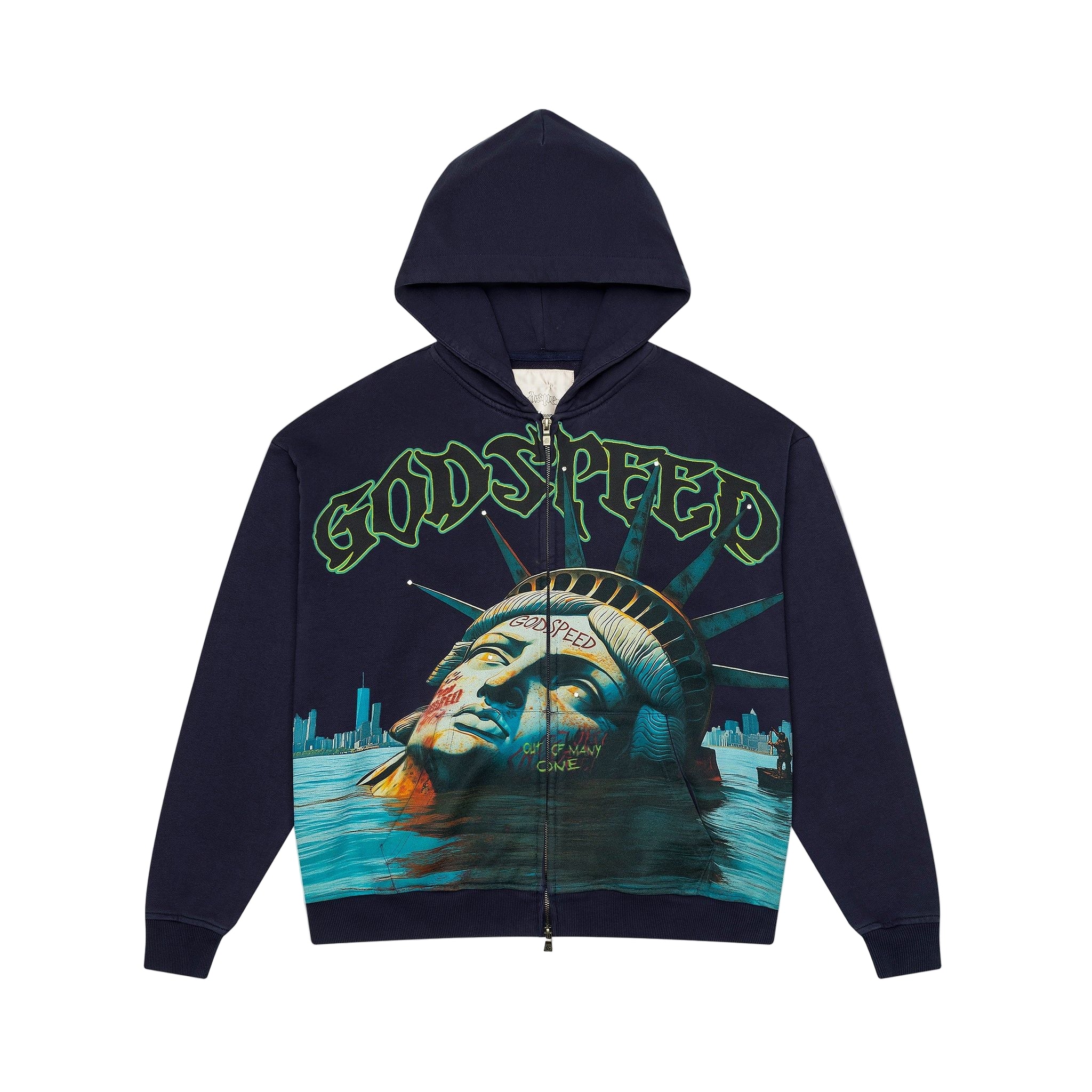 GODSPEED SUNKEN LIBERTY ZIP HOODIE – BLUE CITY NYC