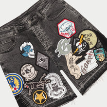 Load image into Gallery viewer, GODSPEED PATCH WORK DENIM SHORT