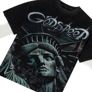 GODSPEED SUNKEN LIBERTY 2 LAYERED LONG SLEEVE T.SHIRT – BLUE CITY NYC