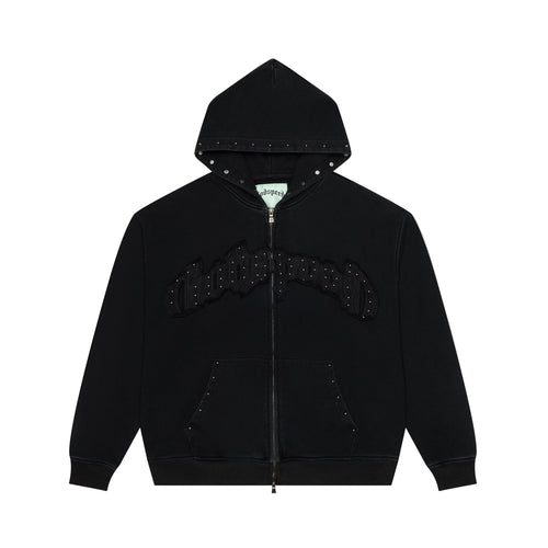 GODSPEED SYMMETRIC STUDDED ZIP HOODIE