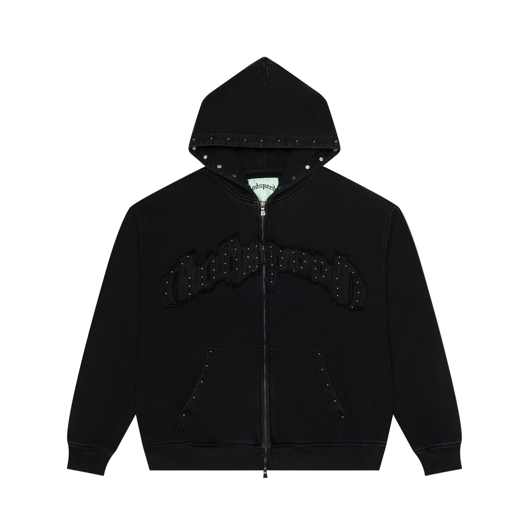 GODSPEED SYMMETRIC STUDDED ZIP HOODIE