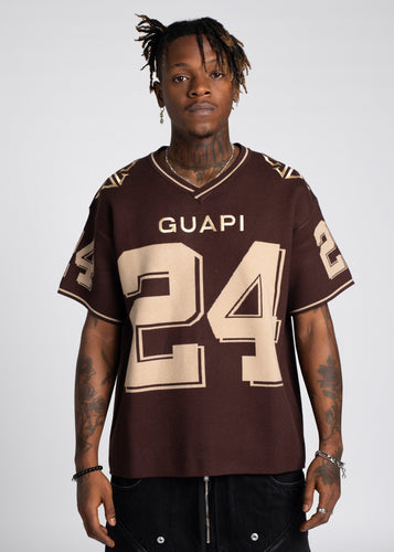 GUAPI BROWN FOOTBALL TEE