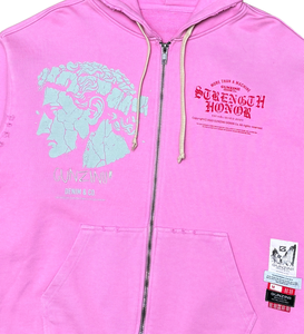 GUNZINII STRENGTH & HONOR ZIP CROP HOODIE