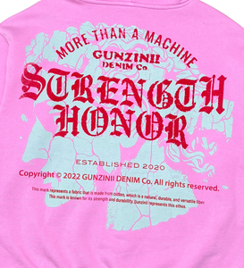 GUNZINII STRENGTH & HONOR ZIP CROP HOODIE