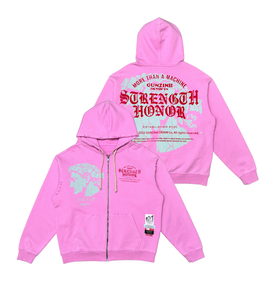 GUNZINII STRENGTH & HONOR ZIP CROP HOODIE