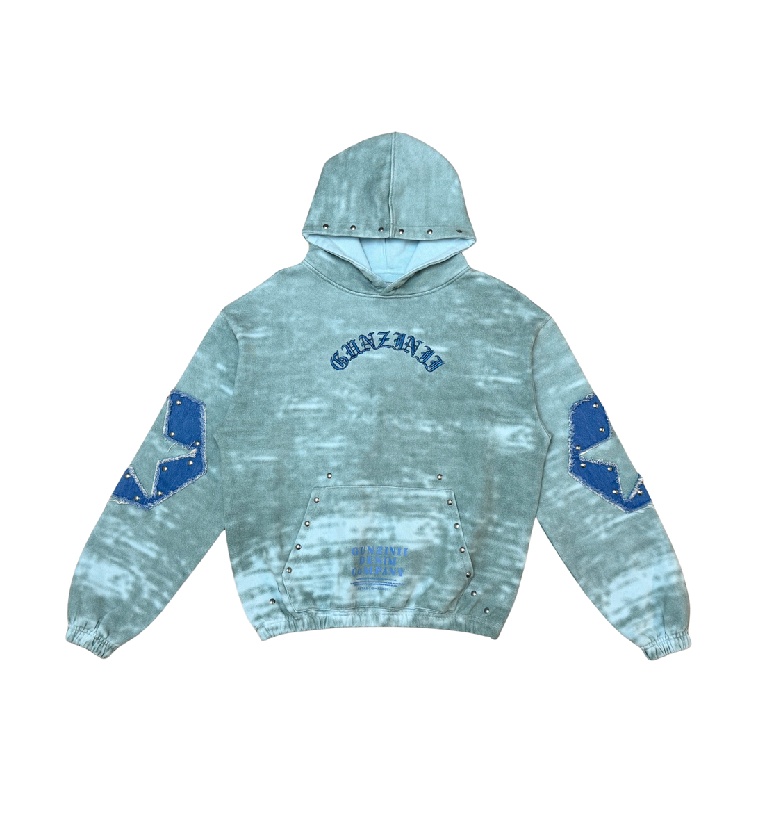 GUNZINII STAR PULLOVER HOODIE – BLUE CITY NYC