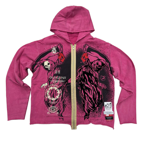 GUNZINII ANGEL OF DEATH ZIP HOODIE – BLUE CITY NYC