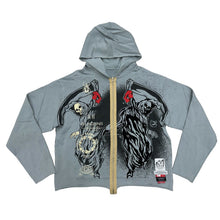 Load image into Gallery viewer, GUNZINNI CROP ANGEL OF DEATH ZIP HOODIE