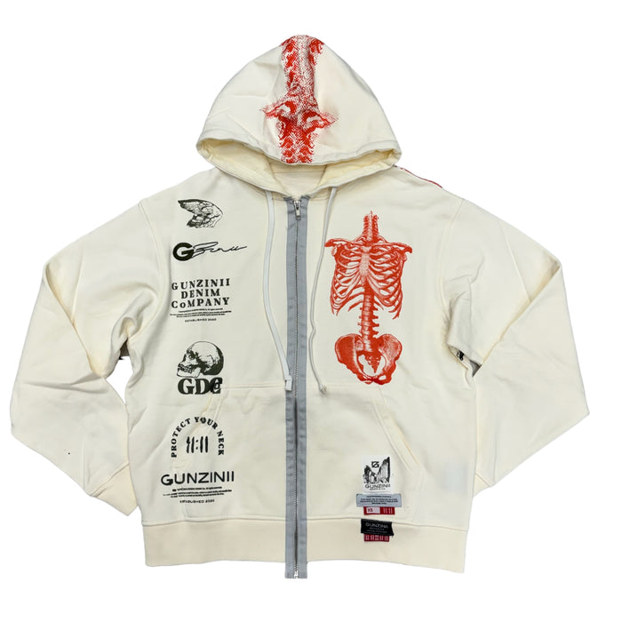 GUNZINNI PROTECT SKELETON ZIP HOODIE