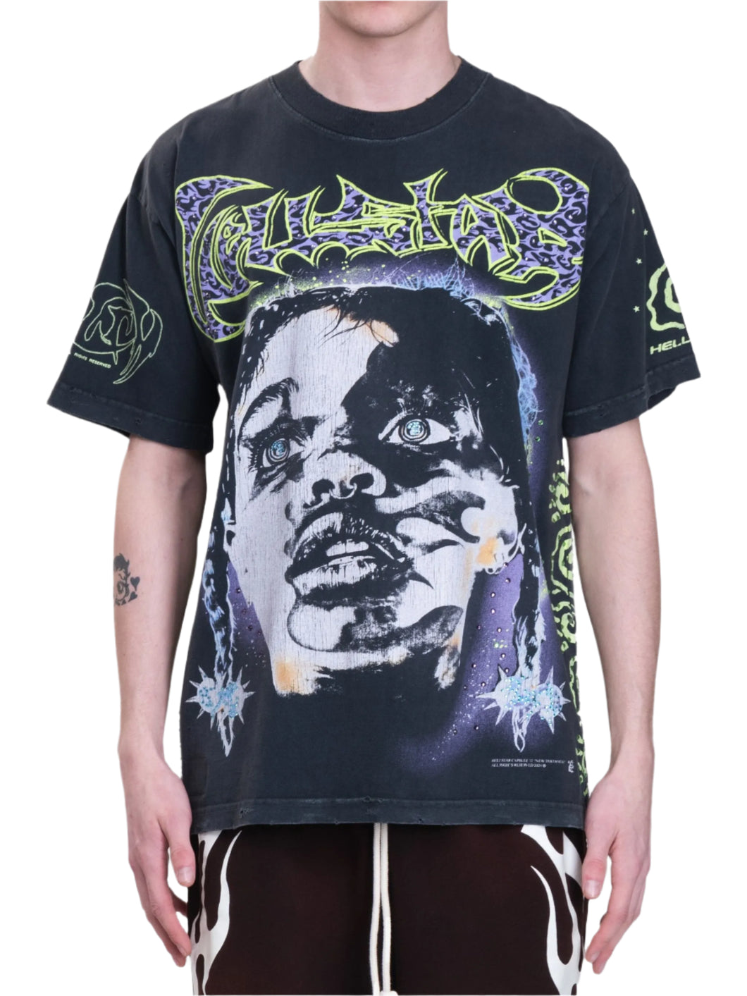 HELLSTAR RHINESTONE AMEN T-SHIRT