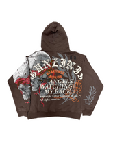 Load image into Gallery viewer, GUNZINII ANGELS WATCHING MY BACK PULL OVER HOODIE