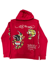 Load image into Gallery viewer, ED HARDY EAGLE TIGER MENS PULL OVER HOODIE