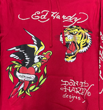 Load image into Gallery viewer, ED HARDY EAGLE TIGER MENS PULL OVER HOODIE