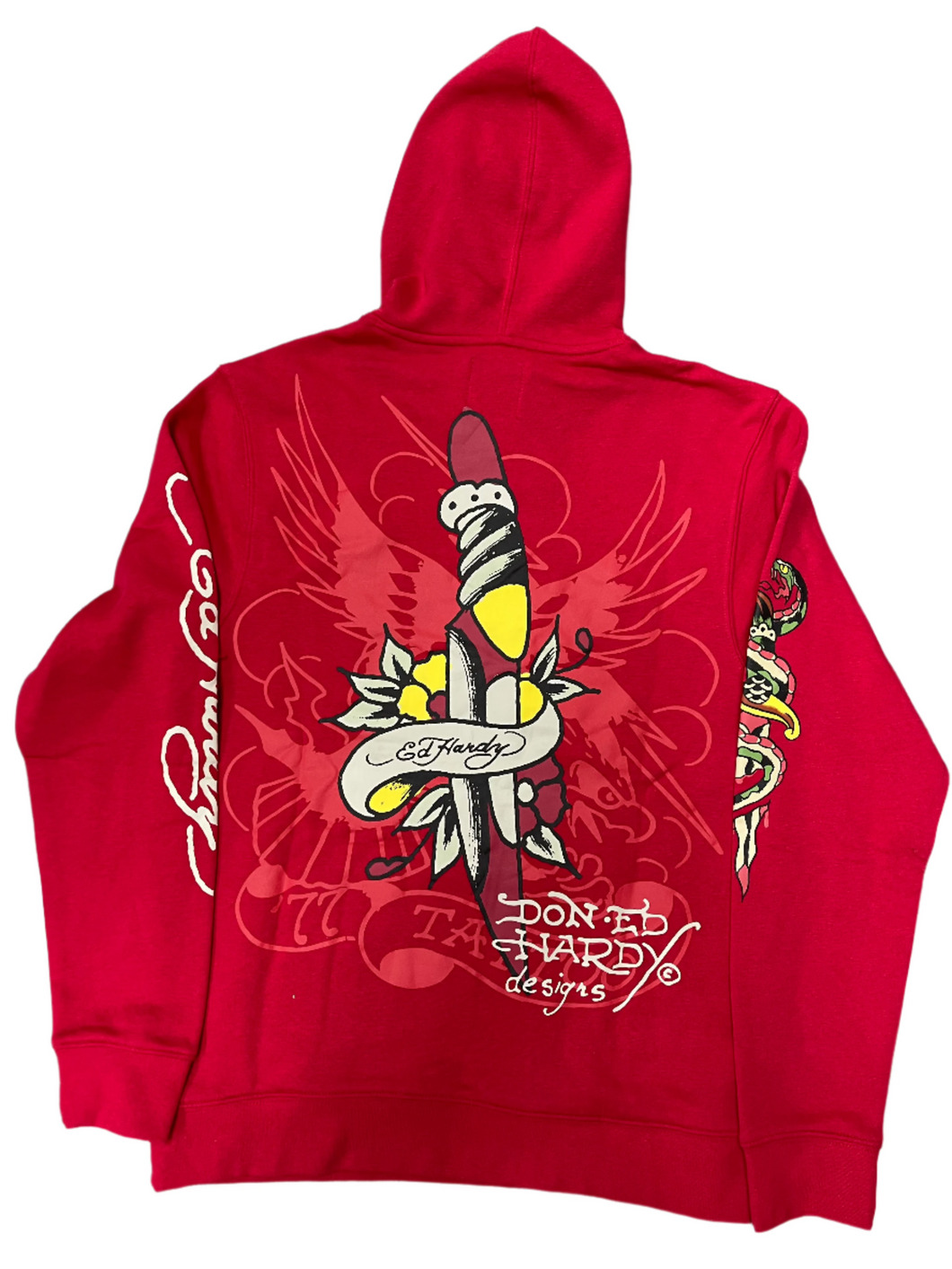 ED HARDY EAGLE TIGER MENS PULL OVER HOODIE