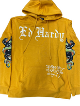 Load image into Gallery viewer, ED HARDY PANTHER SNAKE MENS PULL OVER HOODIE