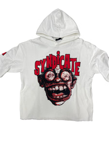 SYNDICATE FEAR NO EVIL CROPPED PULLOVER HOODIE