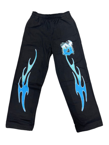 EVIL VICE EVERYONE CAGED FLAME SWEATPANTS