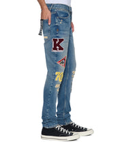 Load image into Gallery viewer, KSUBI VAN WINKLE RODEO PATCHED JEANS