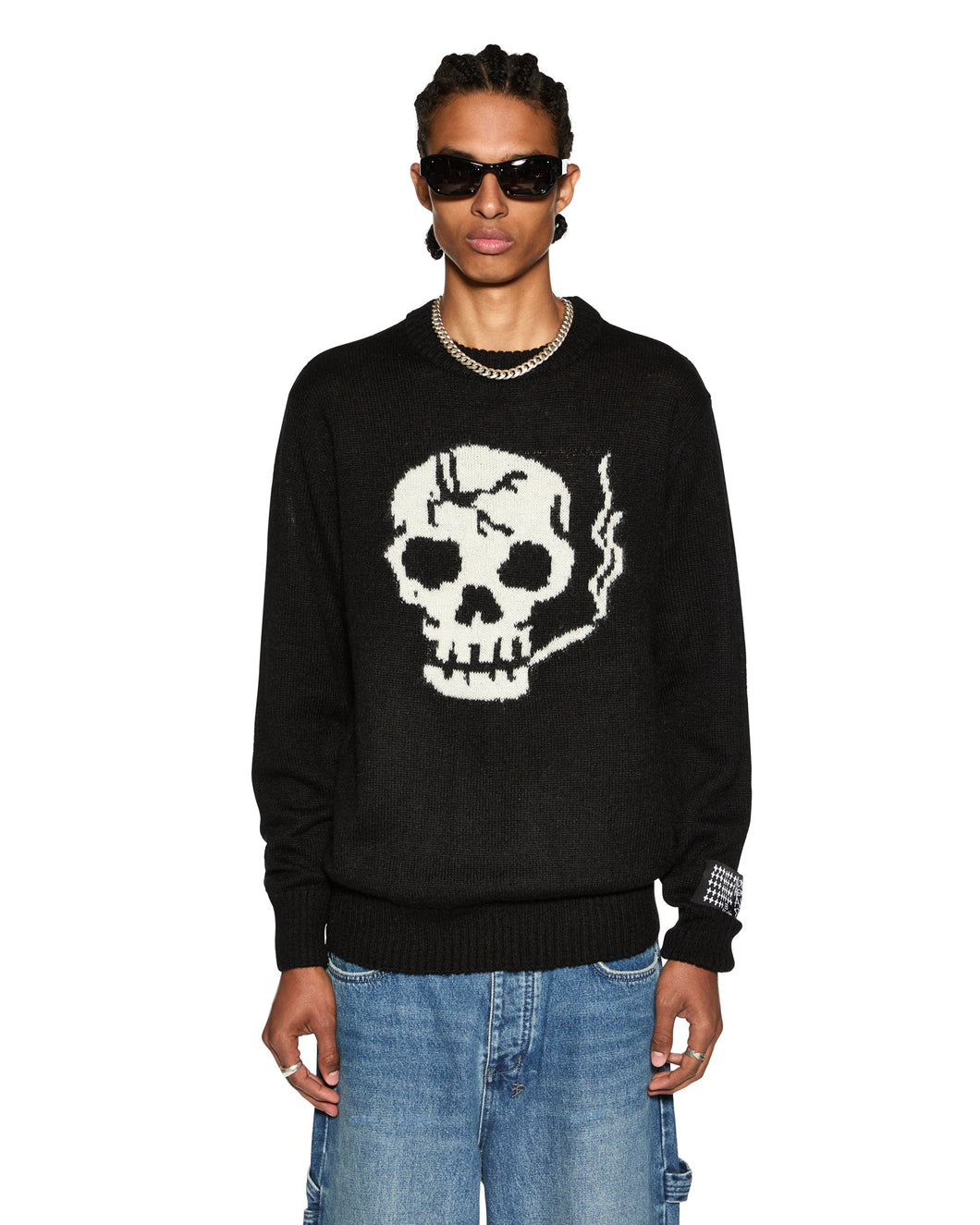 KSUBI DEAD KNIT CREW SWEATER