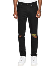 Load image into Gallery viewer, KSUBI VAN WINKLE LAID BLACK DEAD JEANS