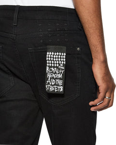 KSUBI VAN WINKLE LAID BLACK DEAD JEANS