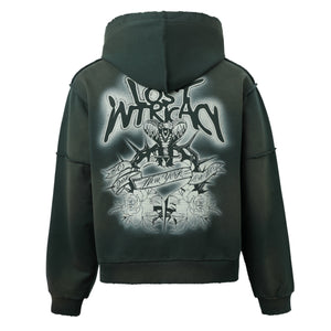 LOST INTRICACY VINTAGE RHINESTONE ZIP HOODIE – BLUE CITY NYC