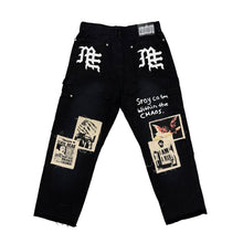 Load image into Gallery viewer, MIXED EMOTION NEWSPAPER CARPENTER JEANS