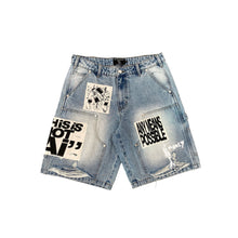 Load image into Gallery viewer, MIXED EMOTION AI DENIM SHORTS