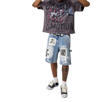 Load image into Gallery viewer, MIXED EMOTION AI DENIM SHORTS