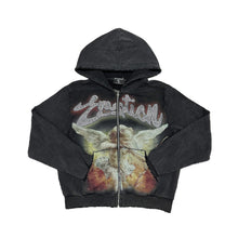 Load image into Gallery viewer, MIXED EMOTION RHINESTONE ZIP HOODIE