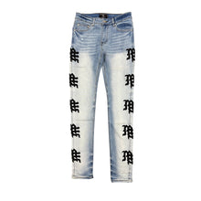 Load image into Gallery viewer, MIXED EMOTION MONOGRAM JEANS