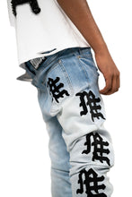 Load image into Gallery viewer, MIXED EMOTION MONOGRAM JEANS