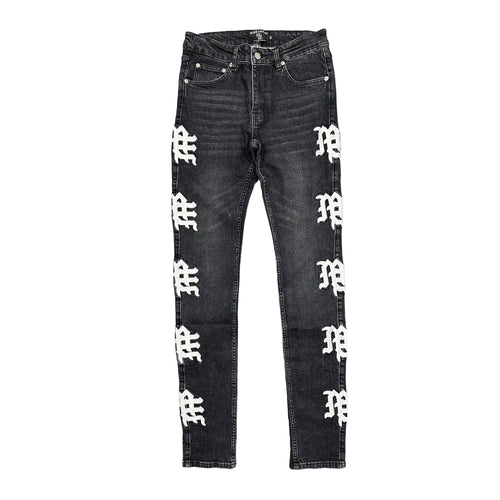 MIXED EMOTION MONOGRAM JEANS