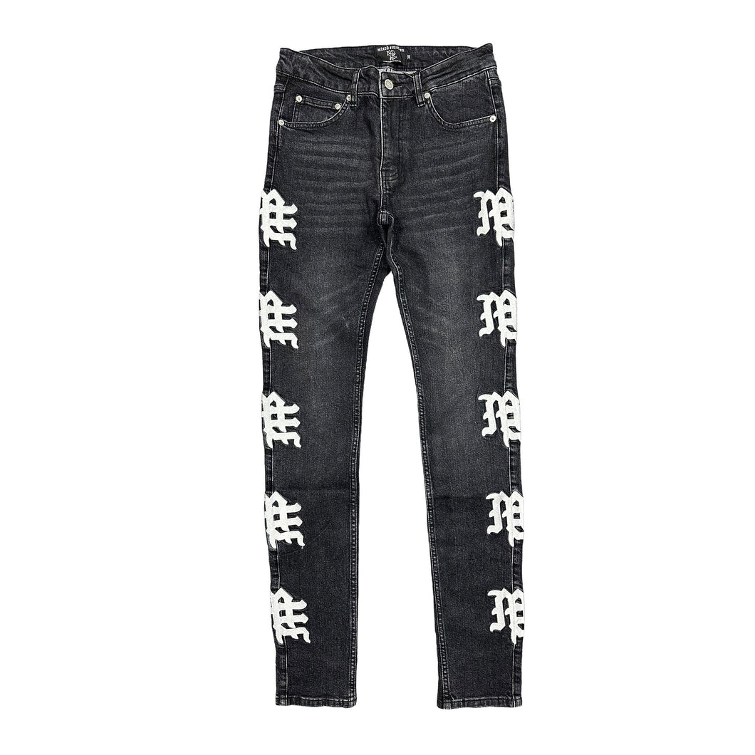 MIXED EMOTION MONOGRAM JEANS