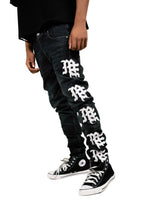 Load image into Gallery viewer, MIXED EMOTION MONOGRAM JEANS