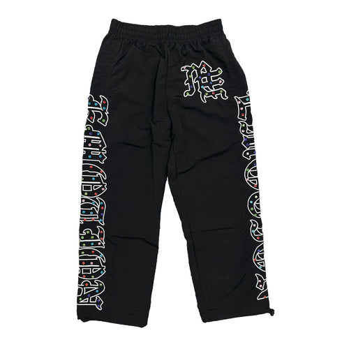MIXED EMOTION RHINESTONE NYLON PANTS