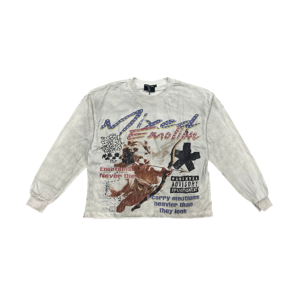 MIXED EMOTION TRIPLETS LONG SLEVE TEE – BLUE CITY NYC