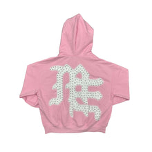 Load image into Gallery viewer, MIXED EMOTION  END RHINESTONE ZIP HOODIE